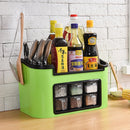 Kitchen Multifunctional Season Boxed Set Plastic Condiment Bottle Mix Tool Holder (Green)