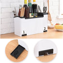 Kitchen Multifunctional Season Boxed Set Plastic Condiment Bottle Mix Tool Holder (White)