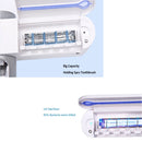 Automatic Toothpaste Dispenser Dental UV Ultraviolet Toothbrush Sterilizer Storage Holder(White)