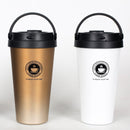 500ml Portable Double Wall 304 Stainless Steel Liner Vacuum Insulated Coffee Cup Bottle(Gold)