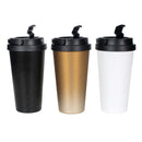 500ml Portable Double Wall 304 Stainless Steel Liner Vacuum Insulated Coffee Cup Bottle(Gold)