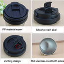 500ml Portable Double Wall 304 Stainless Steel Liner Vacuum Insulated Coffee Cup Bottle(Gold)