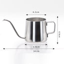 250ML Long Narrow Spout 304 Stainless Steel Hand Drip Coffee Pot with Hanging Ear