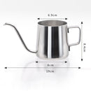 350ML Long Narrow Spout 304 Stainless Steel Hand Drip Coffee Pot with Hanging Ear