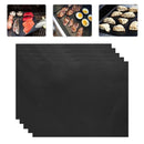 5 PCS 0.2mm Thick Barbecue Grill Mat Non-Stick BBQ Grill Mats, Size:40*33CM(Black)