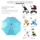 Adjustable Laciness Umbrella For Golf Carts, Baby Strollers/Prams And Wheelchairs To Provide Protection From Rain And The Sun(Azure)