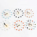 Stylish Background Minimalis Circular Balls Candy Wall Clock Creative Decoration Clock Ferris Wheel Clock(Baby Blue)