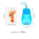 308ml Plastic Screw Top Child Cute Water Bottle(Blue)