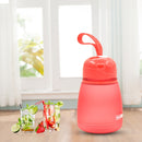 308ml Plastic Screw Top Child Cute Water Bottle(Red)