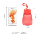 308ml Plastic Screw Top Child Cute Water Bottle(Red)