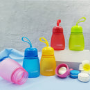 308ml Plastic Screw Top Child Cute Water Bottle(Blue)