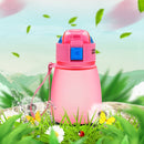308ml Food Grade Plastic Child Cute Sippy Water Bottle(Pink)