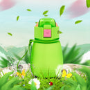 308ml Food Grade Plastic Child Cute Sippy Water Bottle(Green)