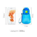 308ml Food Grade Plastic Child Cute Sippy Water Bottle(Blue)