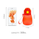 308ml Food Grade Plastic Child Cute Sippy Water Bottle(Red)