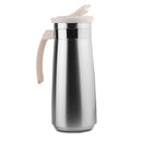 1.3 Litre Stainless Steel Water Tea Pot Kettle Jug Cold Beverage Drinks Juice Pot With Handle And Cover(White)