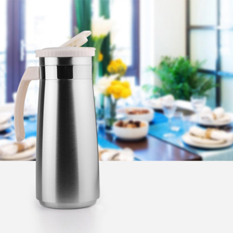 1.3 Litre Stainless Steel Water Tea Pot Kettle Jug Cold Beverage Drinks Juice Pot With Handle And Cover(White)