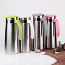 1.3 Litre Stainless Steel Water Tea Pot Kettle Jug Cold Beverage Drinks Juice Pot With Handle And Cover(White)