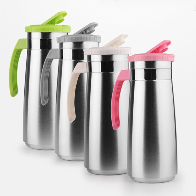 1.3 Litre Stainless Steel Water Tea Pot Kettle Jug Cold Beverage Drinks Juice Pot With Handle And Cover(White)