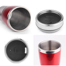 430ml Double Insulated Stainless Steel Mug In-Car Using Business Water Bottle(Black)