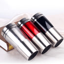 430ml Double Insulated Stainless Steel Mug In-Car Using Business Water Bottle(Black)
