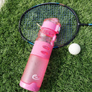 600ml Professional Frosted Plastic Water Bottle For Outdoor Sports With Lifting Yoke(Pink)