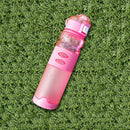 600ml Professional Frosted Plastic Water Bottle For Outdoor Sports With Lifting Yoke(Pink)