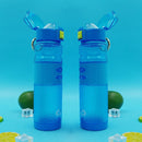 600ml Professional Frosted Plastic Water Bottle For Outdoor Sports With Lifting Yoke(Blue)