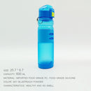 600ml Professional Frosted Plastic Water Bottle For Outdoor Sports With Lifting Yoke(Blue)