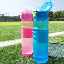 600ml Professional Frosted Plastic Water Bottle For Outdoor Sports With Lifting Yoke(Blue)