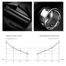 450ml Double Insulated Stainless Steel Vacuum Heat Retention Water Bottle In-Car Using Business Cup(Black)