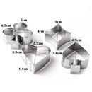 3 Sets Stainless Steel Poker Cookie Mold Playing Cards Cake Fondant Mold Spade Heart Biscuit Cutter