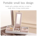 Wooden Jewelry Box Necklace Ring Storage Organizer Large Jewel Cabinet Gift Case(Black)