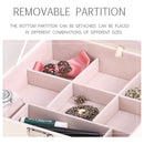 Wooden Jewelry Box Necklace Ring Storage Organizer Large Jewel Cabinet Gift Case(Purplish Red)