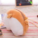 Simple Cute Corgi Buttocks Portable Crossbody Bag Coin Purse with Chain