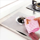 5 PCS Gas Furnace Surface Ultra-thin Fibre Material Stovetop Protective Cleaning Pad, Size: 27*27cm (Silver)