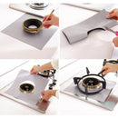 5 PCS Gas Furnace Surface Ultra-thin Fibre Material Stovetop Protective Cleaning Pad, Size: 27*27cm (Silver)