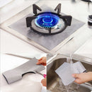6 PCS Gas Furnace Surface Ultra-thin Fibre Material Stovetop Protective Cleaning Pad, Size: 27*27cm (Silver)