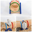 Pet Supplies Wooden Porous Design Hamster Rainbow Upturned barrel Pets Toys