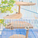 Pet Wooden Two Layers Wood Hamster Footplate Springboard Hamster Small Pets Pedal Toys