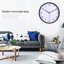 12 inch Creative Decorative Round Shape Metal Brushed Texture Living Room Wall Clock(Black+White)