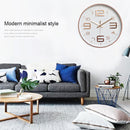 12 inch Creative Decorative Round Shape Living Room Simple Modern Quartz Wall Clock(Rose Gold)