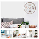 12 inch Creative Decorative Round Shape Living Room Simple Modern Quartz Wall Clock(Rose Gold)