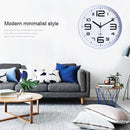 12 inch Creative Decorative Round Shape Living Room Simple Modern Quartz Wall Clock(White)