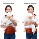 Ergonomic Baby Carrier with Hip Seat for Baby with Reflective Strip for 0-3 Years Old(Coffee)