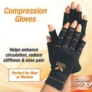 2 PCS Arthritic Joint Pain Symptom Relief Fingerless Hand Gloves