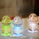 240ML Milk Feeding Bottle Shape Aromatherapy Air Purifier Humidifier with LED Light for Home / Office / Car(Pink)