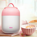 700mL Cute Practical Student Children Cooking Pot Multi-function Stainless Steel Barrel(Pink and White)
