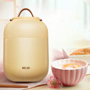 700mL Cute Practical Student Children Cooking Pot Multi-function Stainless Steel Barrel(Coffee)