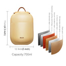 700mL Cute Practical Student Children Cooking Pot Multi-function Stainless Steel Barrel(Coffee)
